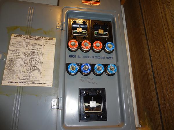 Electrical fuse panel conveniently located